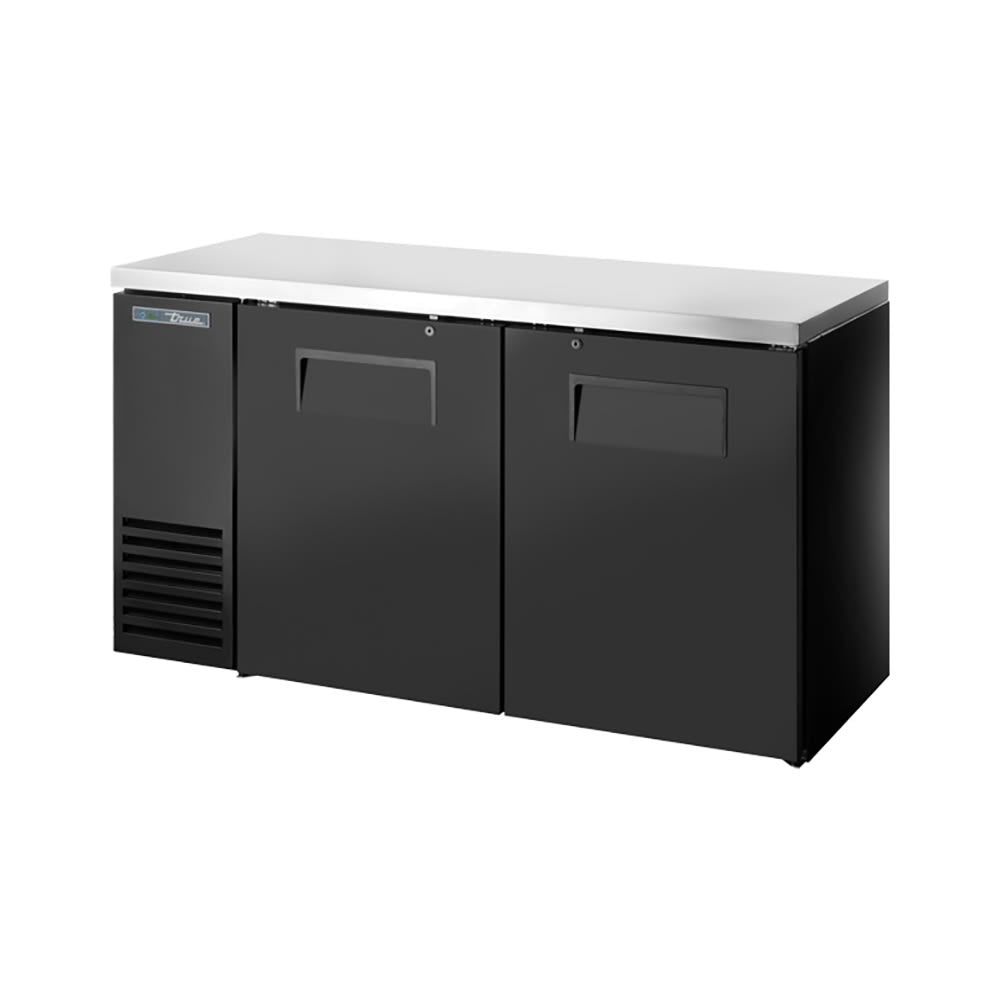 True TBB24-60-2S-Z1-SFT-B-1 60" Solid Doors Back Bar Cooler