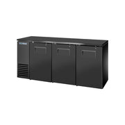 True TBB24-72-3S-Z1-BST-B-1 72" Solid Doors Back Bar Cooler