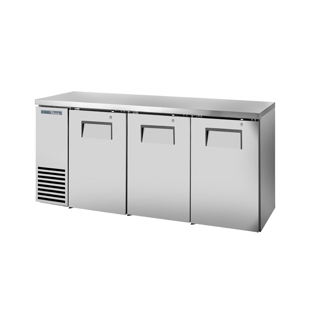 True TBB24-72-3S-Z1-SFT-S-1 72" Solid Doors Back Bar Cooler