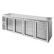 True TBR108-RISZ1-L-S-GGGG-1 108" Back Bar Refrigerator