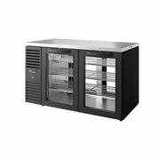 True TBR60-PTSZ1-L-B-GG-GG-1 60" Back Bar Refrigerator
