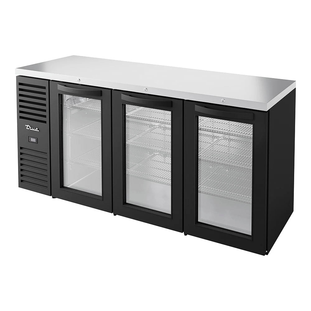 True TBR84-PTSZ1-L-B-GGG-GGG-1 84" Back Bar Refrigerator