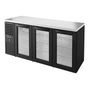True TBR84-PTSZ1-L-B-GGG-GGG-1 84" Back Bar Refrigerator