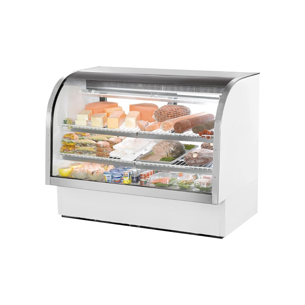 True TCGG-60-HC-LD 60" Full Service Deli Case with Curved Glass