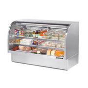 True Refrigeration TCGG-72-S-HC-LD 72" Stainless Steel Curved Glass Deli Case