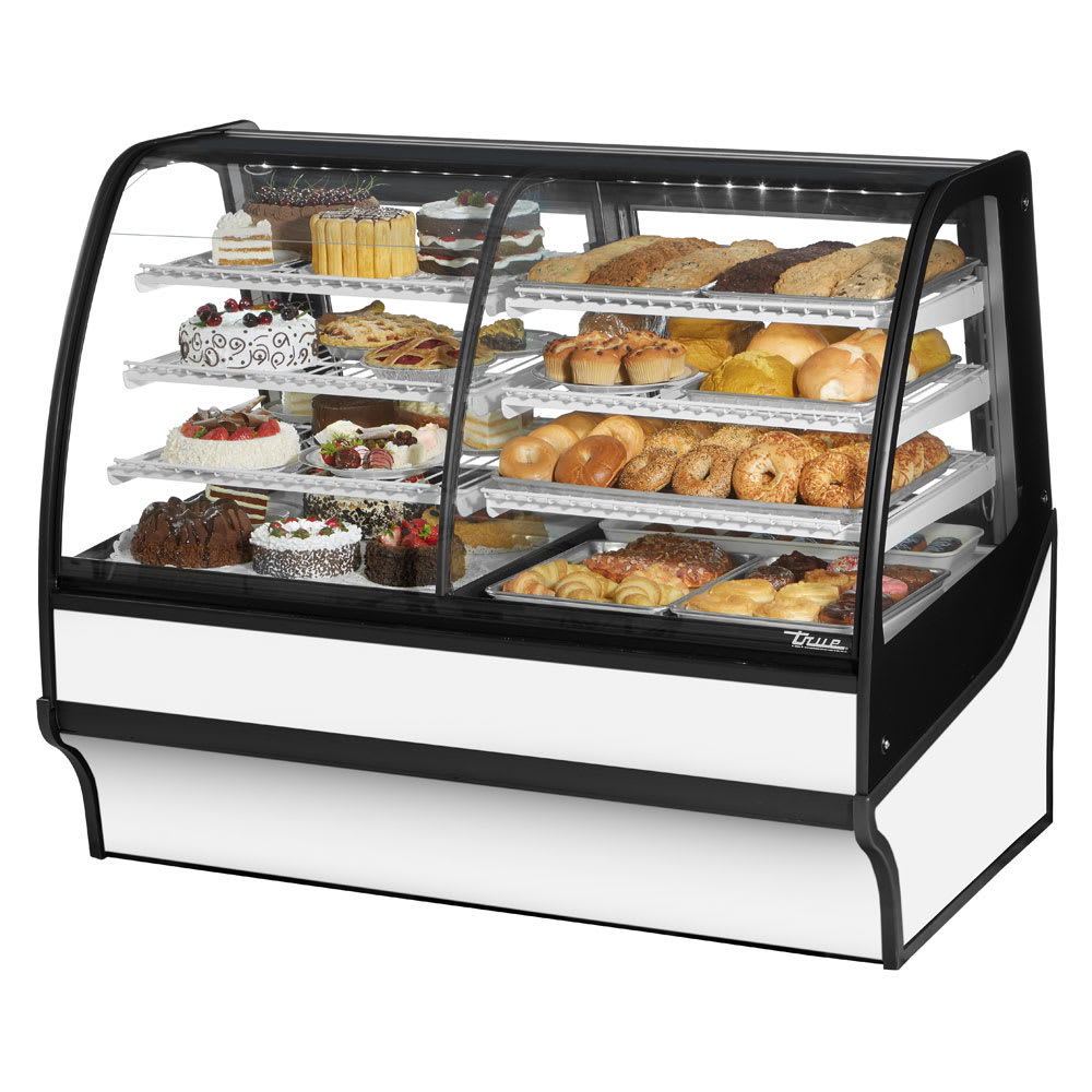True TDM-DZ-59-GE/GE-W-W 59" Dual Zone Refrigerated Bakery Display Case