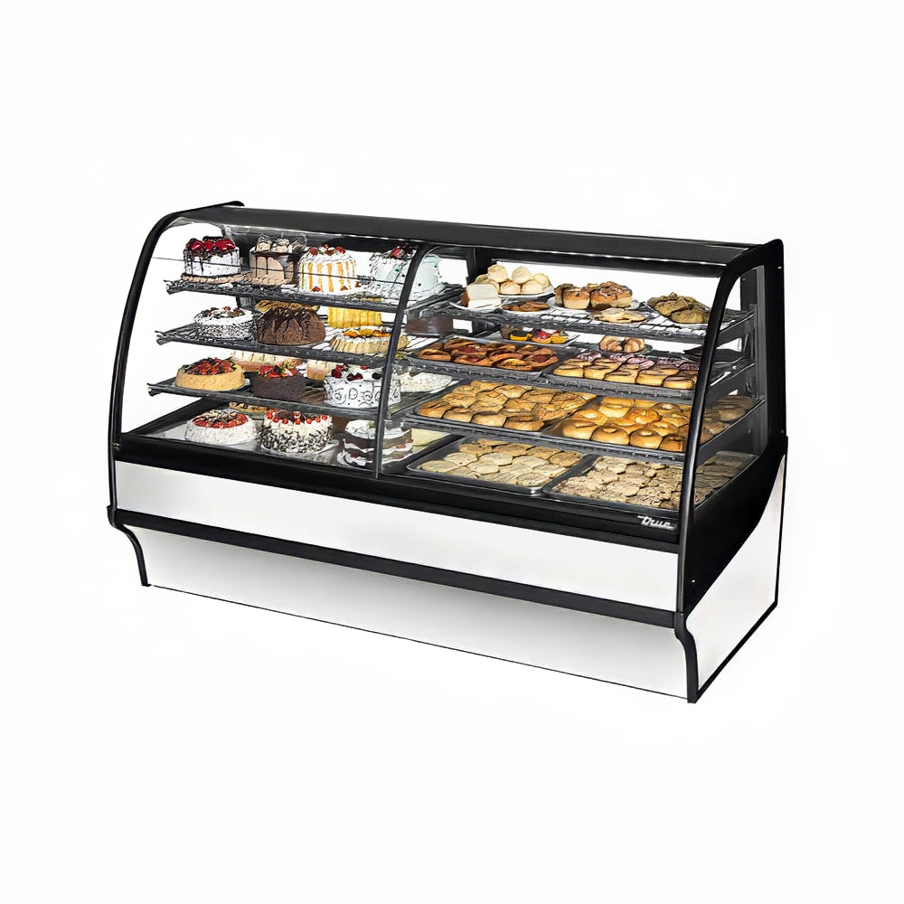 True TDM-DZ-77-GE/GE-S-W 77" Dual Zone Refrigerated Bakery Display Case