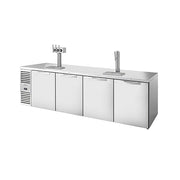 True TDR108-RISZ1-L-S-SSSS-1 108" Back Bar Refrigerator