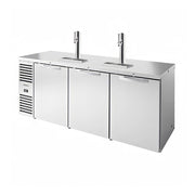True TDR84-PTSZ1-L-S-SSS-SSS-1 84" Pass-Thru Kegerator Beer Dispenser - (4) Keg Capacity