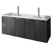 True TDR92-RISZ1-L-B-SSSS-1 92" Kegerator Beer Dispenser - (4) Keg Capacity