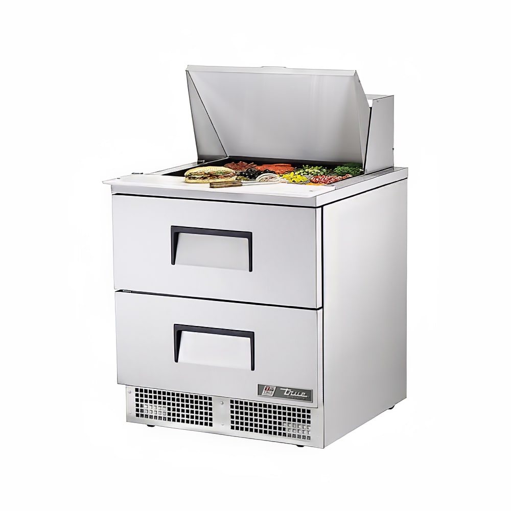 True TFP-32-12M-D-2-HC 32" 12-Pan 2-Drawer Food Prep Table