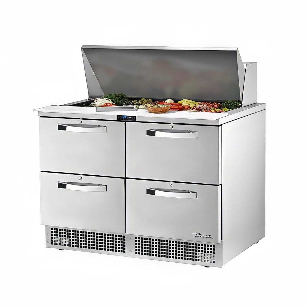 True TFP-48-18M-D-4-HC~SPEC3 48" 18-Pan 4-Drawer Food Prep Table