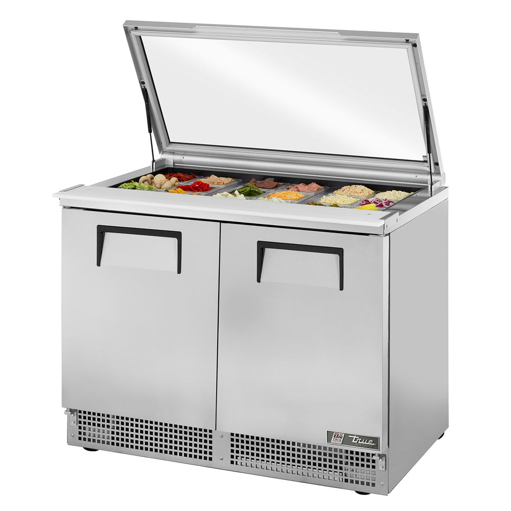 True TFP-48-18M-FGLID-HC 48" 18-Pan Food Prep Table