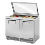 True TFP-48-18M-FGLID-HC 48" 18-Pan Food Prep Table