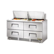 True TFP-64-24M-D-4-HC 64" 24-Pan 4-Drawer Food Prep Table