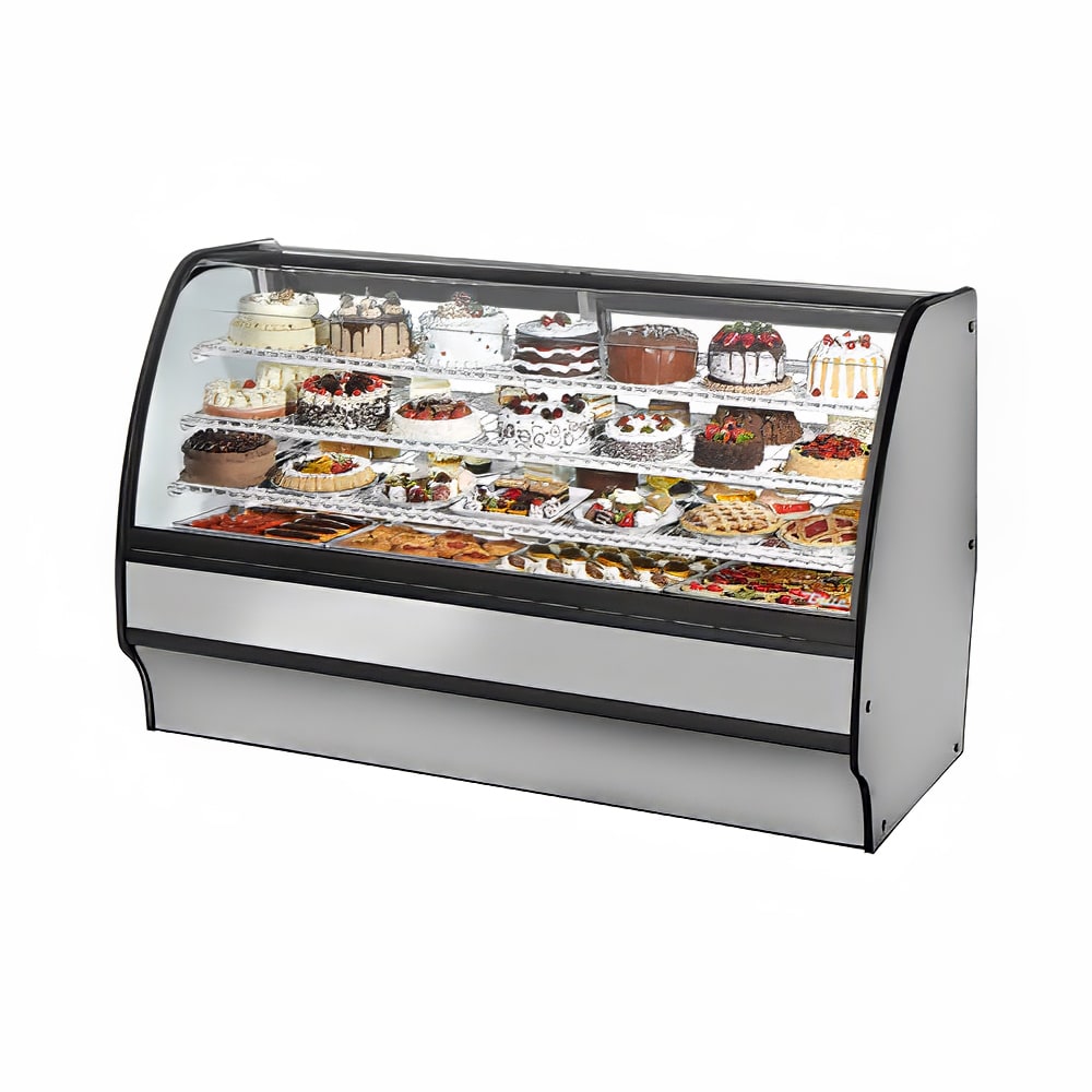 True TGM-R-77-SC/SC-S-W 77" Curved Glass Display Merchandiser