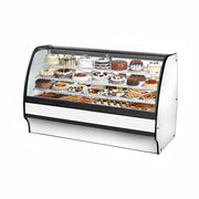 True TGM-R-77-SC/SC-W-W 77" Curved Glass Display Merchandiser