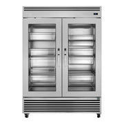 True TGN-2R-2G 54" Glass Door 2-Section Refrigerator