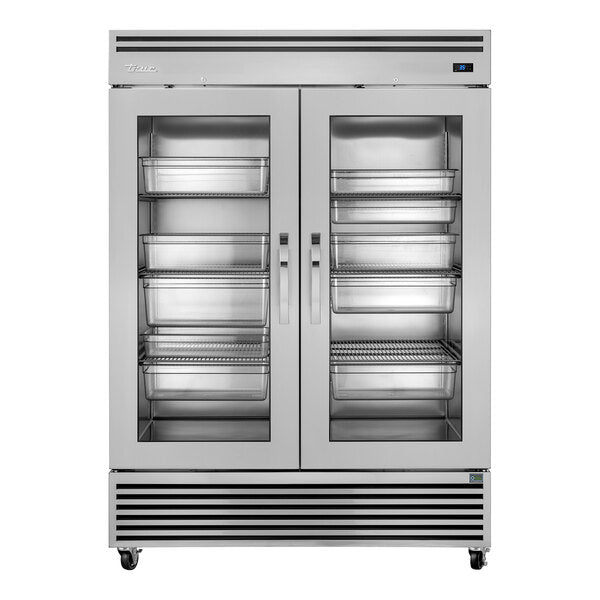 True TGN-2R-2G 54" Glass Door 2-Section Refrigerator
