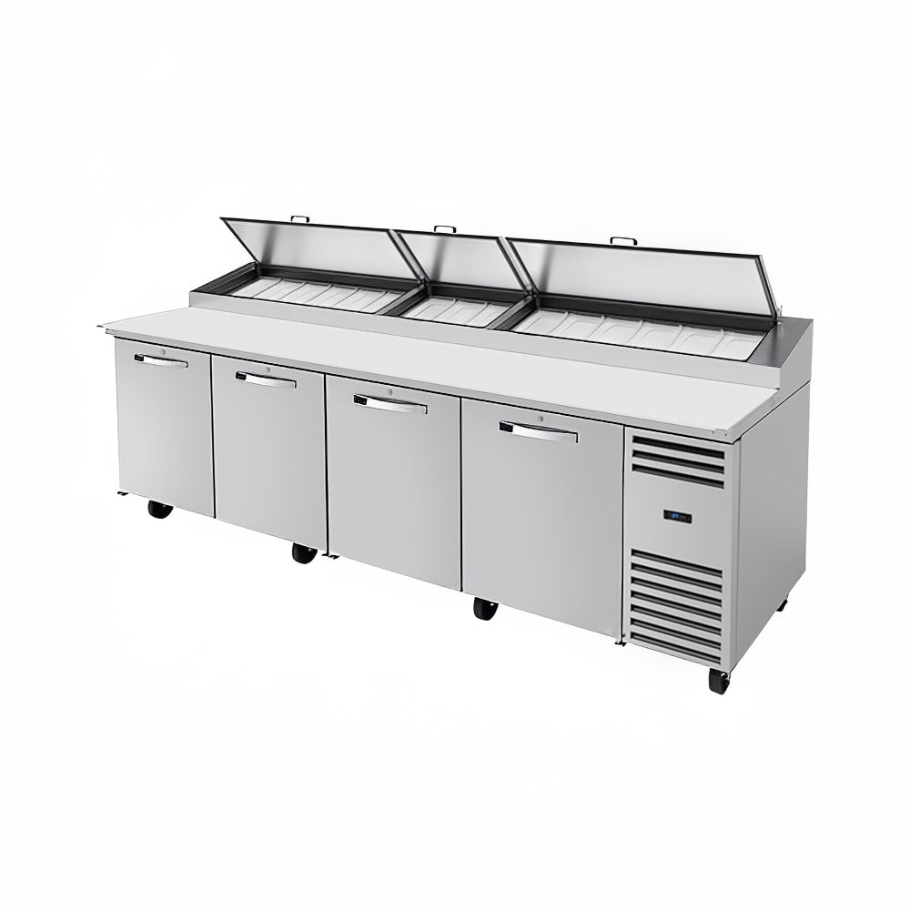 True TPP-AT-119-HC~SPEC3 119" 3-Pan Pizza Prep Table