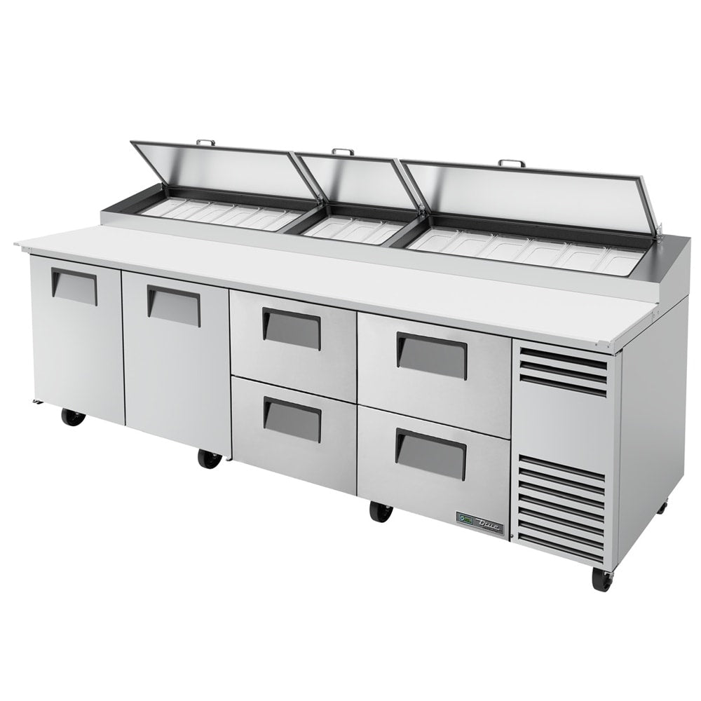 True TPP-AT-119D-4-HC 119" 4-Drawer Pizza Prep Table