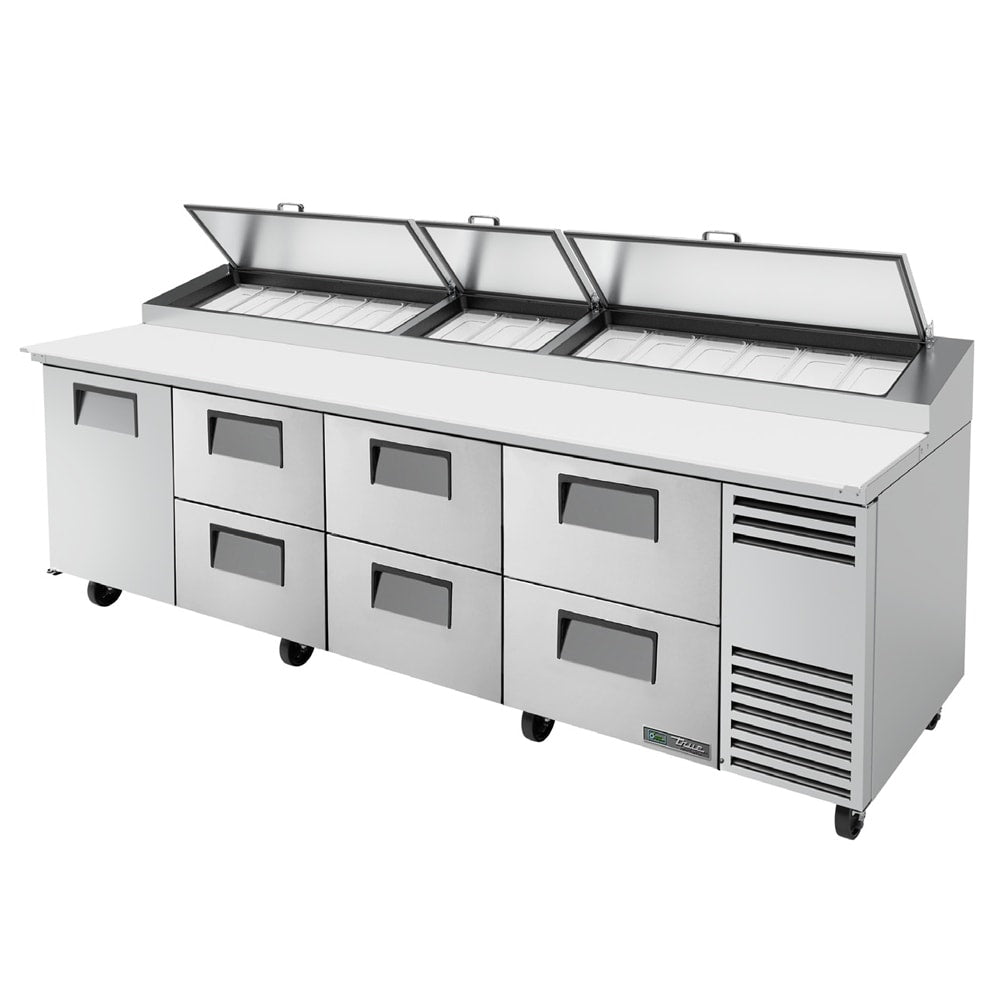True TPP-AT-119D-6-HC 119" 6-Drawer Pizza Prep Table