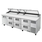 True TPP-AT-119D-6-HC 119" 6-Drawer Pizza Prep Table