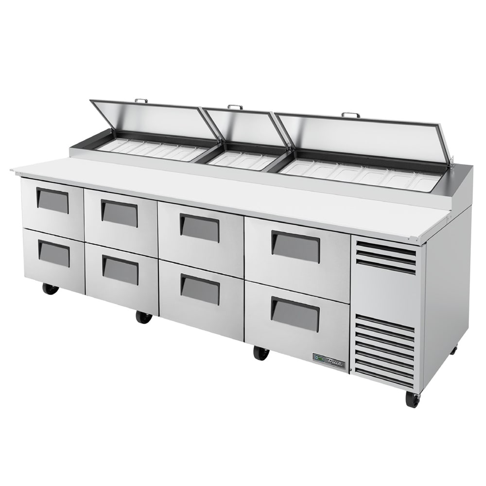 True TPP-AT-119D-8-HC 119" 8-Drawer Pizza Prep Table