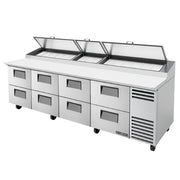 True TPP-AT-119D-8-HC 119" 8-Drawer Pizza Prep Table