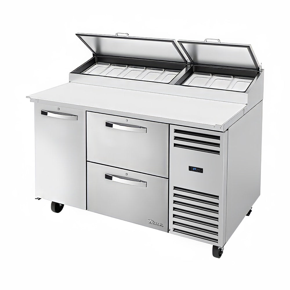 True TPP-AT-60D-2-HC~SPEC3 60" 3-Pan 2-Drawer Pizza Prep Table
