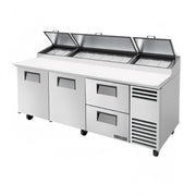 True TPP-AT2-93D-2-HC 2" 93-Pan 2-Drawer Pizza Prep Table