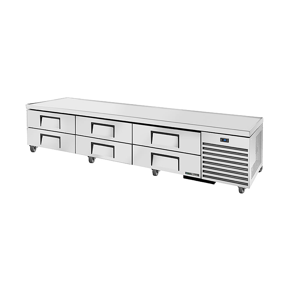 True TRCB-110-HC 110" 6-Drawer Chef Base