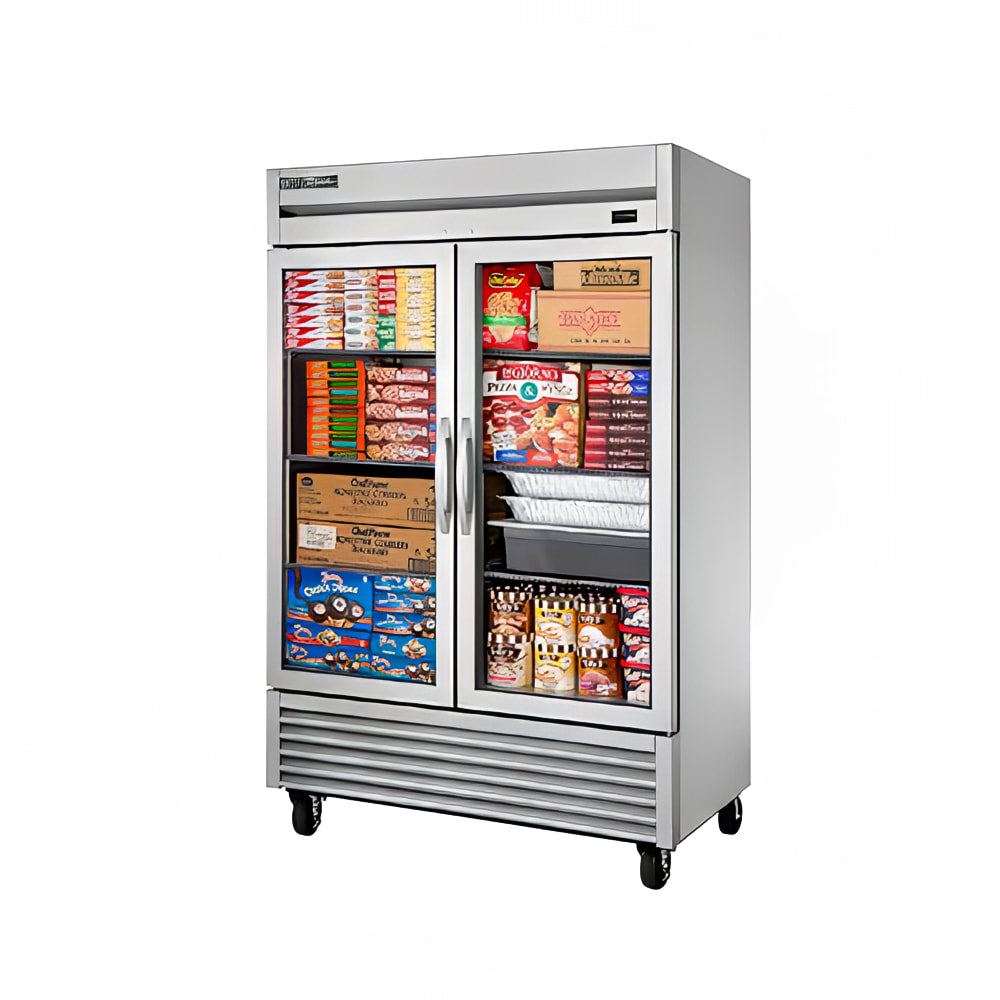 True TS-49FG-FLX-HC~FGD01 54" Glass Doors 2-Section Freezer