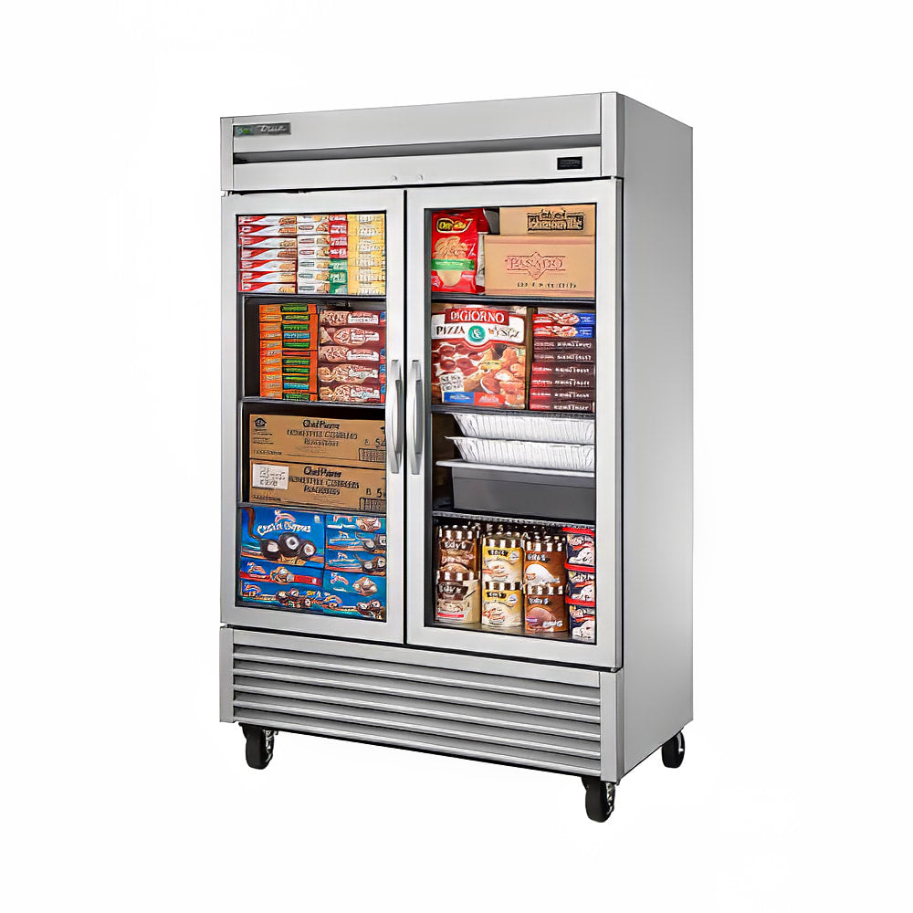 True TS-49FG-HC~FGD01 54" Glass Doors 2-Section Freezer