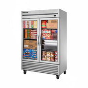 True TS-49FG-HC~FGD01 54" Glass Doors 2-Section Freezer