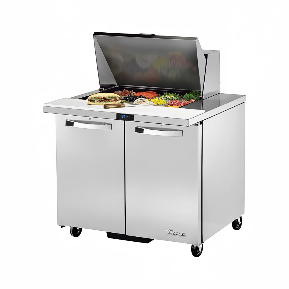 True TSSU-36-15M-B-HC~SPEC3 36" 15-Pan Sandwich/Salad Prep Table