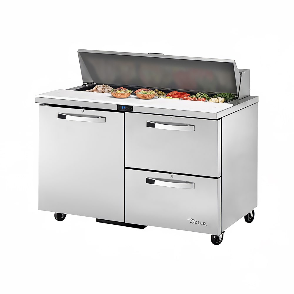 True TSSU-48-12D-2-HC~SPEC3 48" 12-Pan 2-Drawer Sandwich/Salad Prep Table