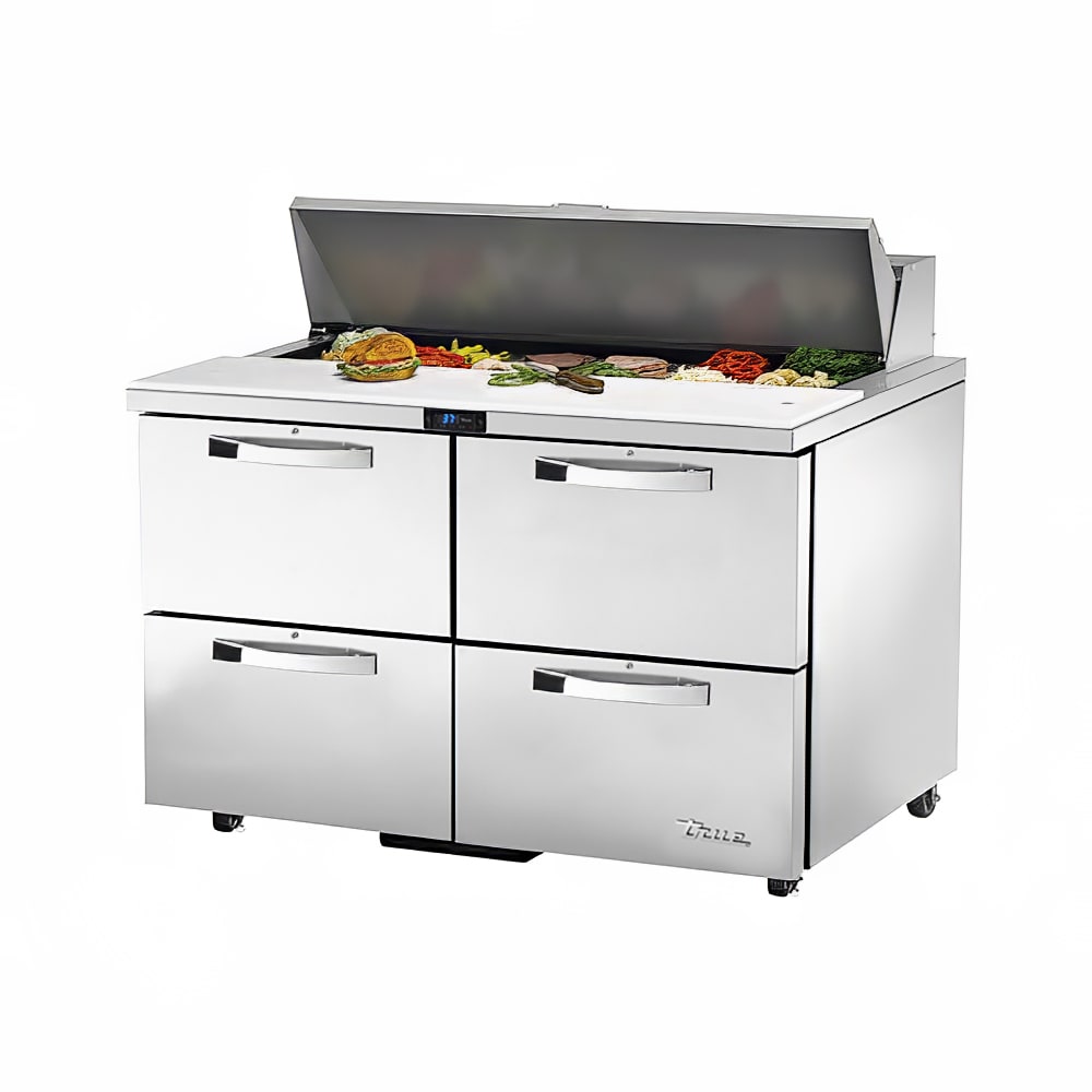 True TSSU-48-12D-4-HC~SPEC3 48" 12-Pan 4-Drawer Sandwich/Salad Prep Table