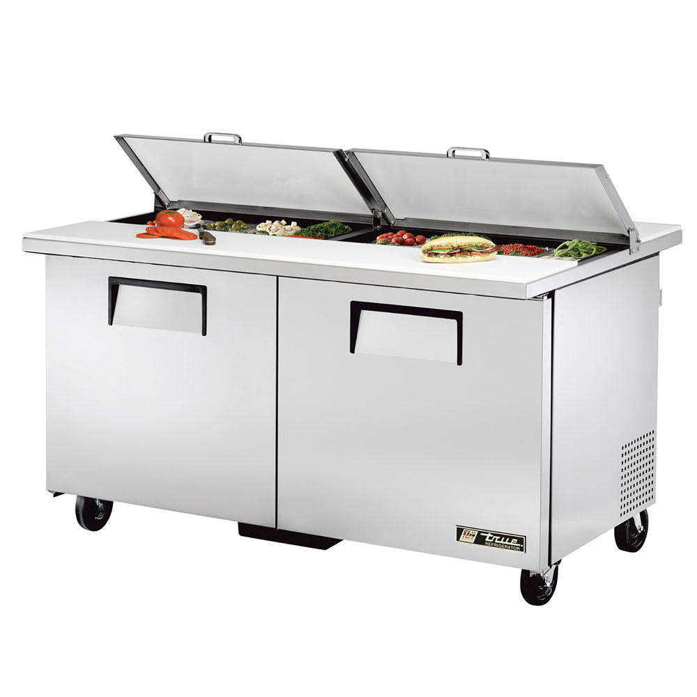 True TSSU-60-16-DS-ST-HC 60" 16-Pan Sandwich/Salad Prep Table