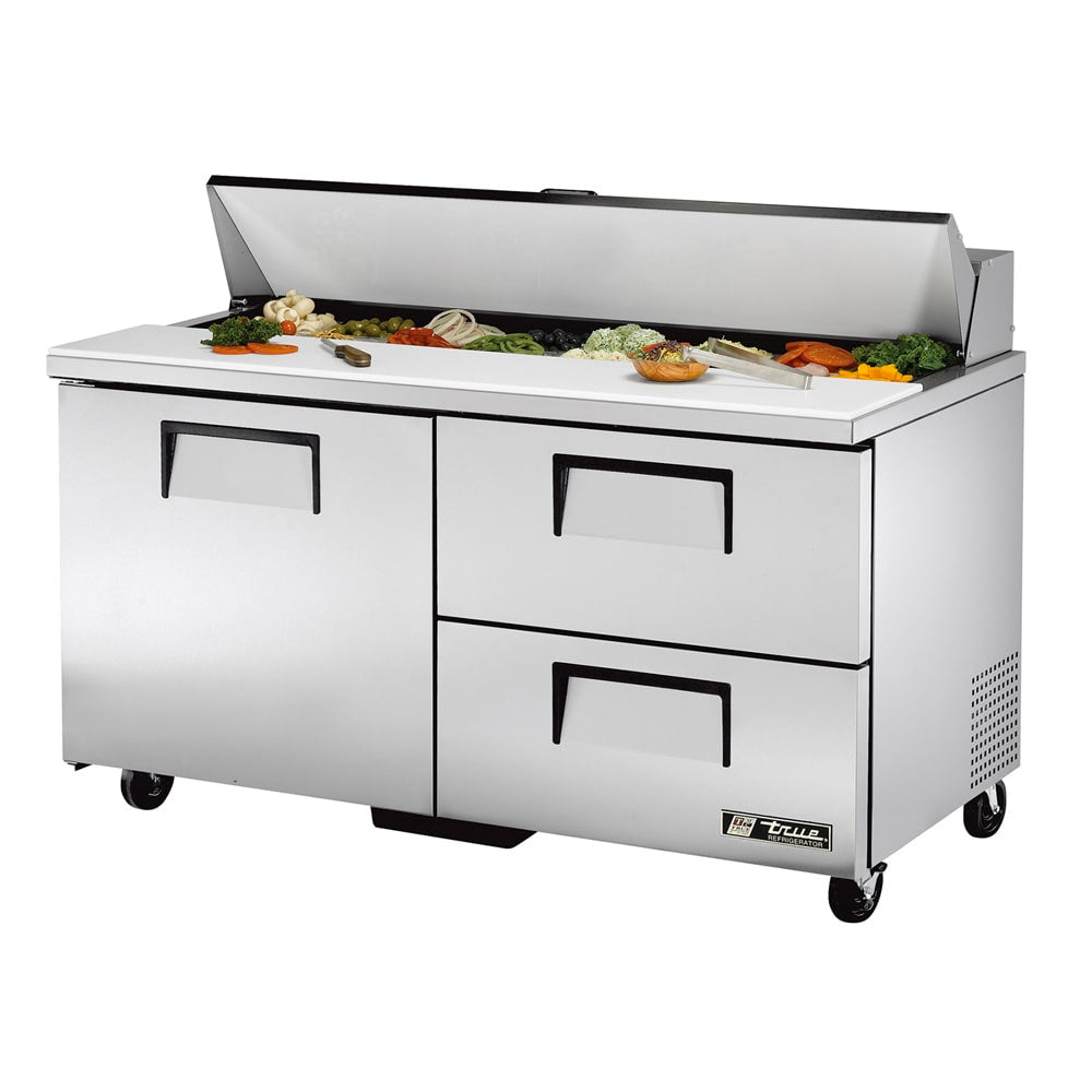 True TSSU-60-16D-2-HC 60" 16-Pan 2-Drawer Sandwich/Salad Prep Table