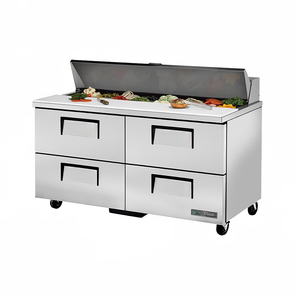 True TSSU-60-16D-4-HC 60" 16-Pan 4-Drawer Sandwich/Salad Prep Table
