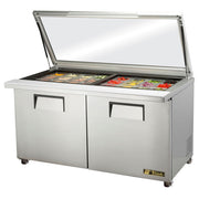 True TSSU-60-24M-B-ST-FGLID-HC 60" 24-Pan Sandwich/Salad Prep Table