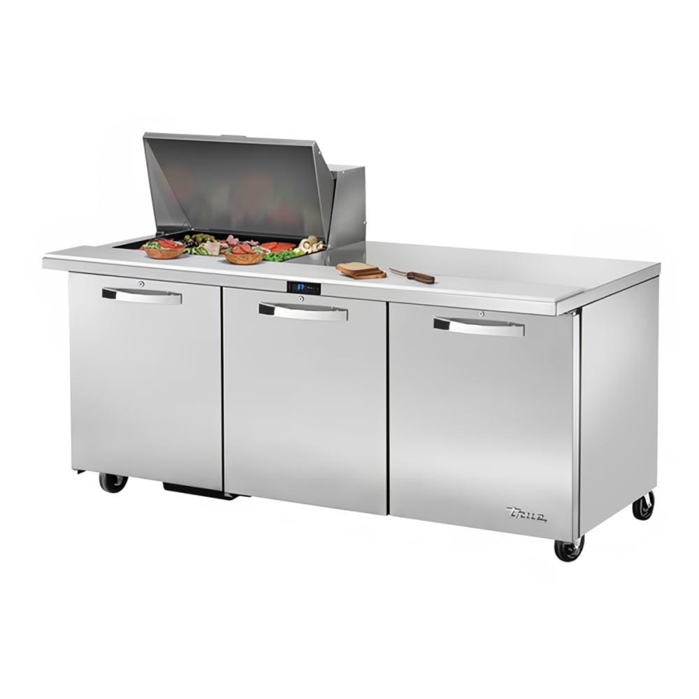 True TSSU-72-12M-B-HC~SPEC3 72" 12-Pan Sandwich/Salad Prep Table