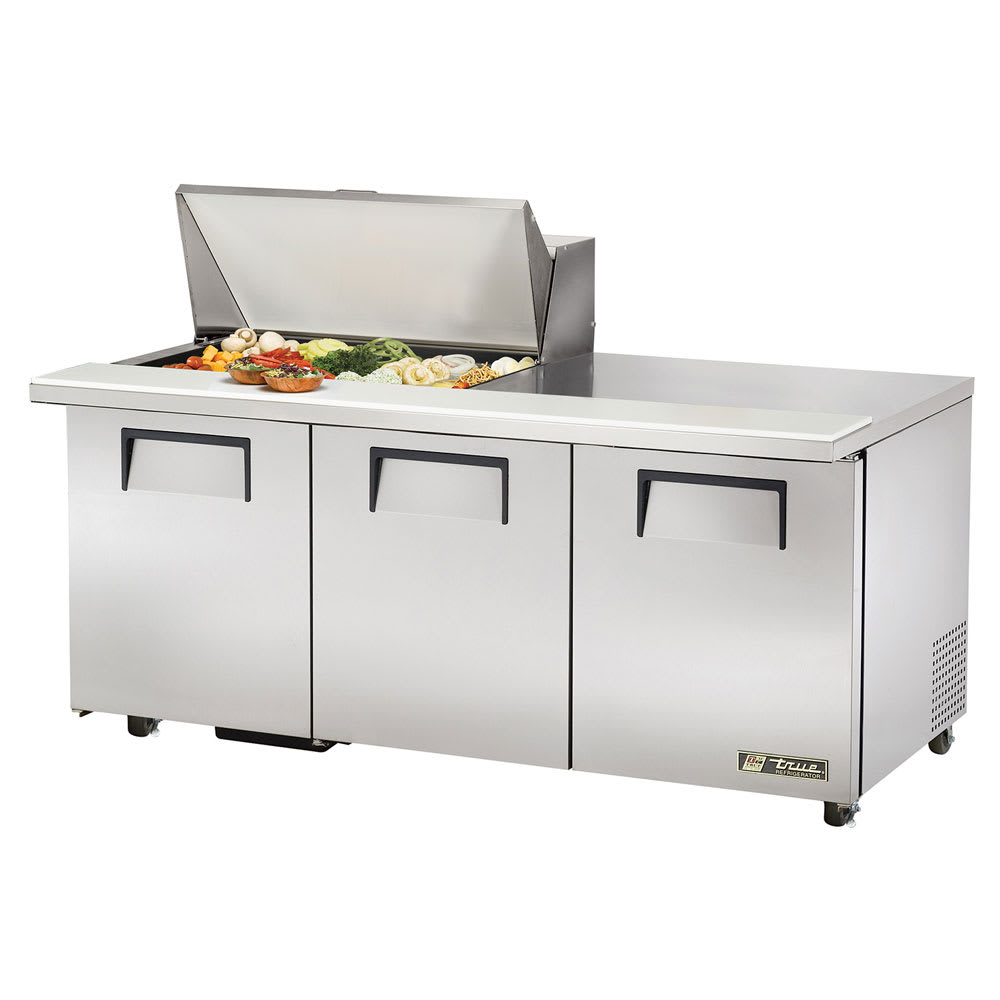 True TSSU-72-15M-B-HC 72" 15-Pan Sandwich/Salad Prep Table