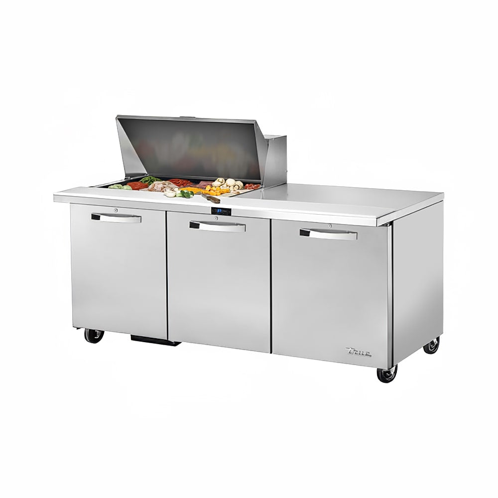 True TSSU-72-15M-B-HC~SPEC3 72" 15-Pan Sandwich/Salad Prep Table