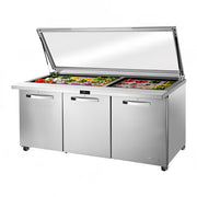 True TSSU-72-30M-B-ST-FGLID-HC~SPEC3 72" 30-Pan Sandwich/Salad Prep Table