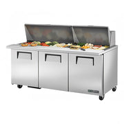 True TSSU-72-30M-B-ST-HC 72" 30-Pan Sandwich/Salad Prep Table