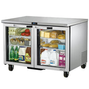 True TUC-48G-HC~SPEC3 48" 2-Door Glass Door Undercounter Refrigerator