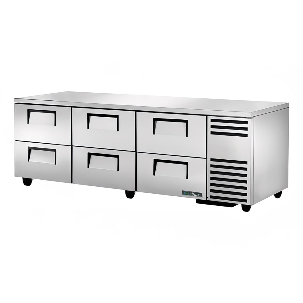 True TUC-93D-6-HC 93" 6-Drawer Undercounter Refrigerator