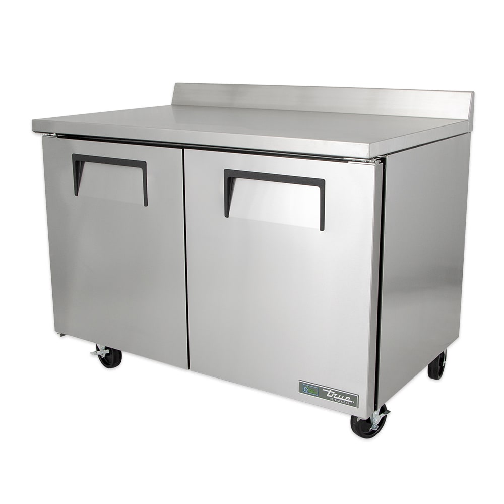True TWT-48-HC 48" 2-Door Worktop Refrigerator
